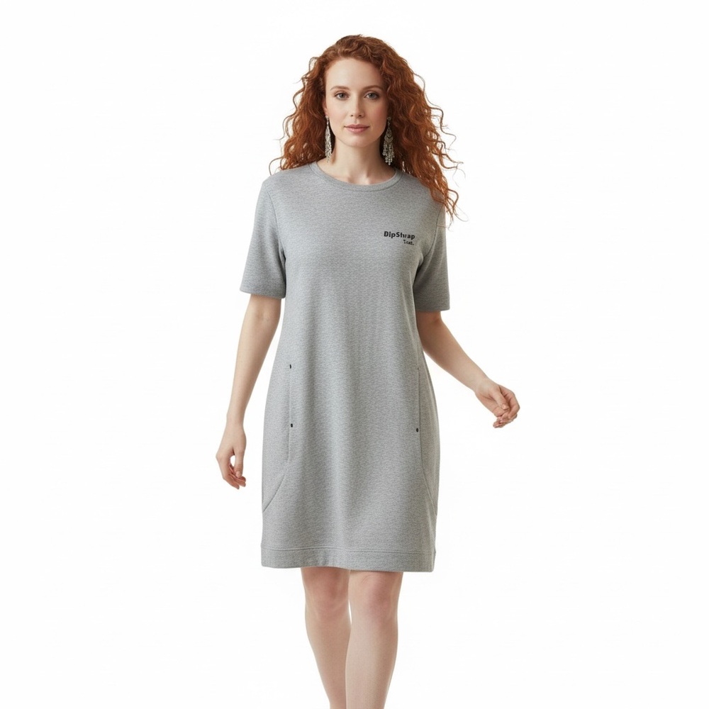 Triple Five Soul NYC Athleisure Sweatshirt Dress - Gray - Large